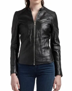 Femme Blue Wellford Vestes, Blousons^Veste en Cuir Nova noire