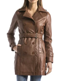 Veste en Cuir Oka cognac-Blue Wellford Outlet