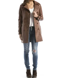 Veste en Cuir Oka cognac-Blue Wellford Outlet