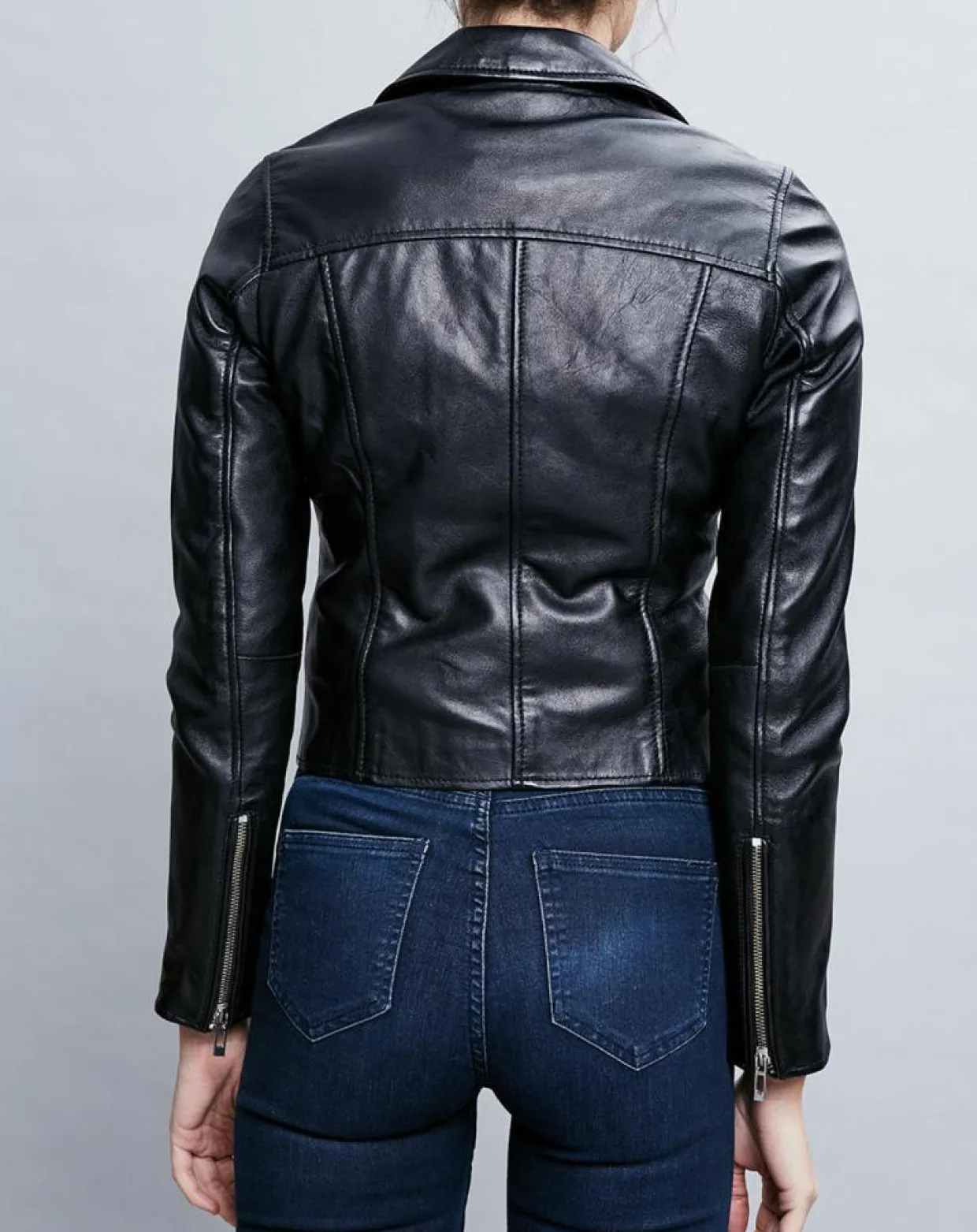 Femme Chyston Vestes, Blousons^Veste en Cuir Ornella noire