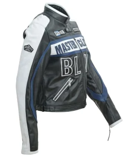 Femme Blue Wellford Vestes, Blousons^Veste en Cuir Oversize Fulvia noir/blanc