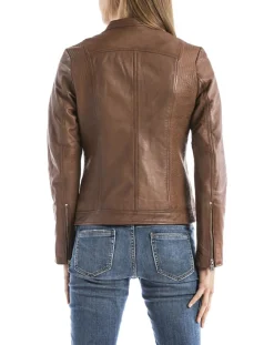 Veste en Cuir Pearl cognac-Blue Wellford Best