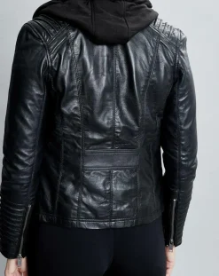 Femme Chyston Vestes, Blousons^Veste en Cuir Pensacola noire