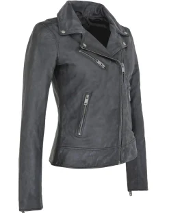 Veste en Cuir Polly vintage noir vintage-Chyston