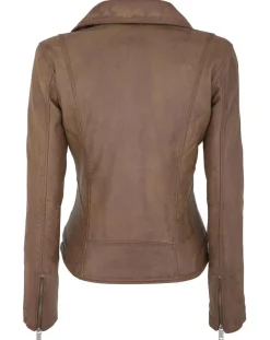 Veste en Cuir Polly vintage cognac-Chyston Discount
