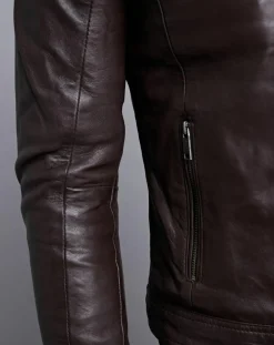 Homme Chyston Vestes, Blousons^Veste en Cuir Raphaël marron