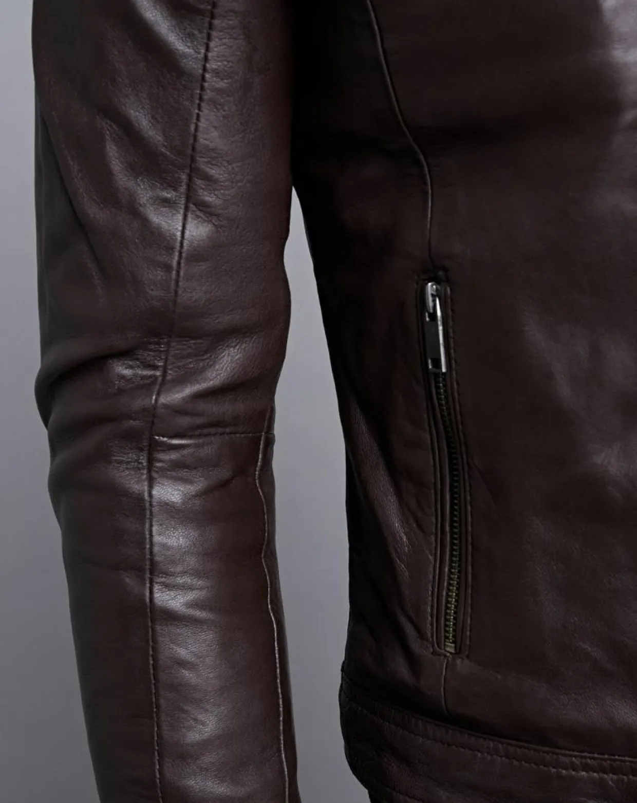 Homme Chyston Vestes, Blousons^Veste en Cuir Raphaël marron