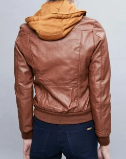 Femme Chyston Vestes, Blousons^Veste en Cuir Roxane cognac