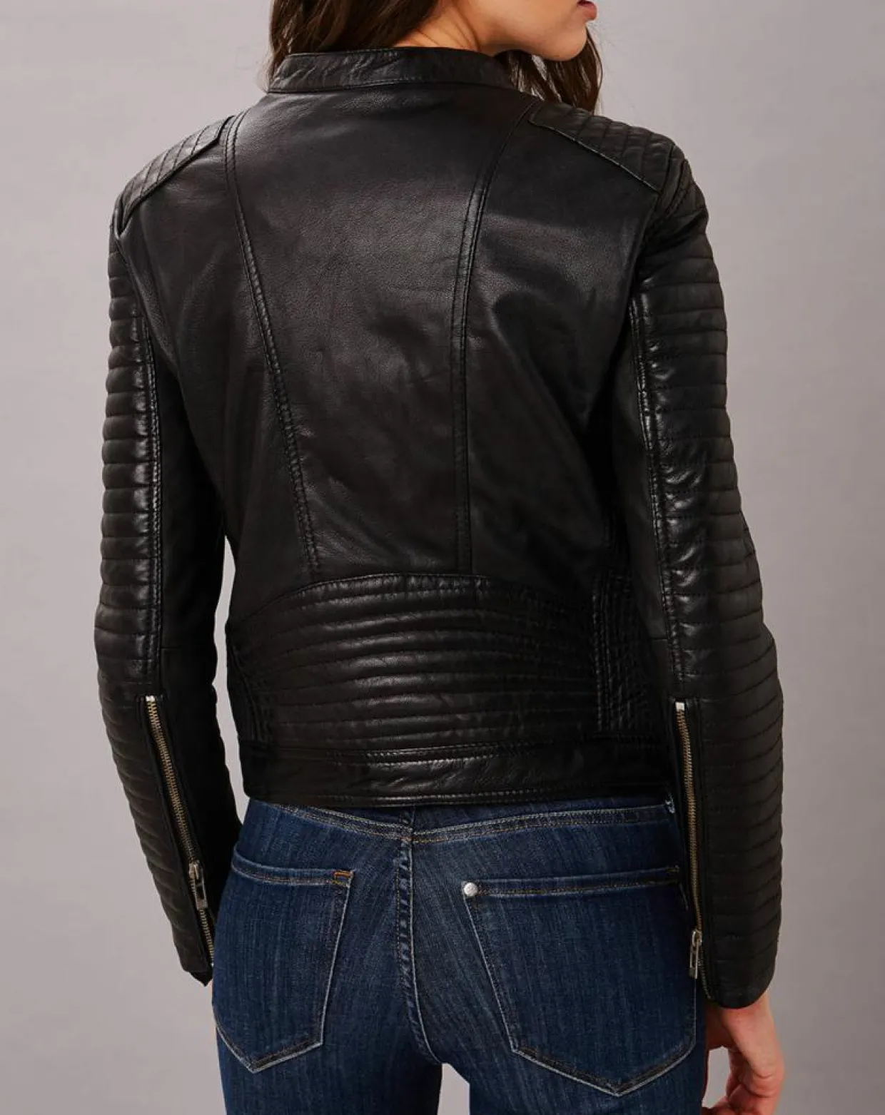 Femme Chyston Vestes, Blousons^Veste en Cuir Sakura noire
