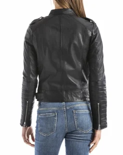 Veste en Cuir Sanaga noire-Blue Wellford Online