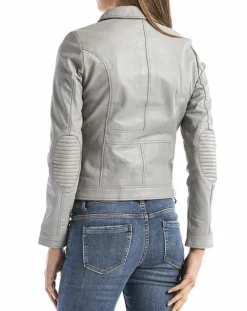 Femme Blue Wellford Vestes, Blousons^Veste en Cuir Savara gris clair