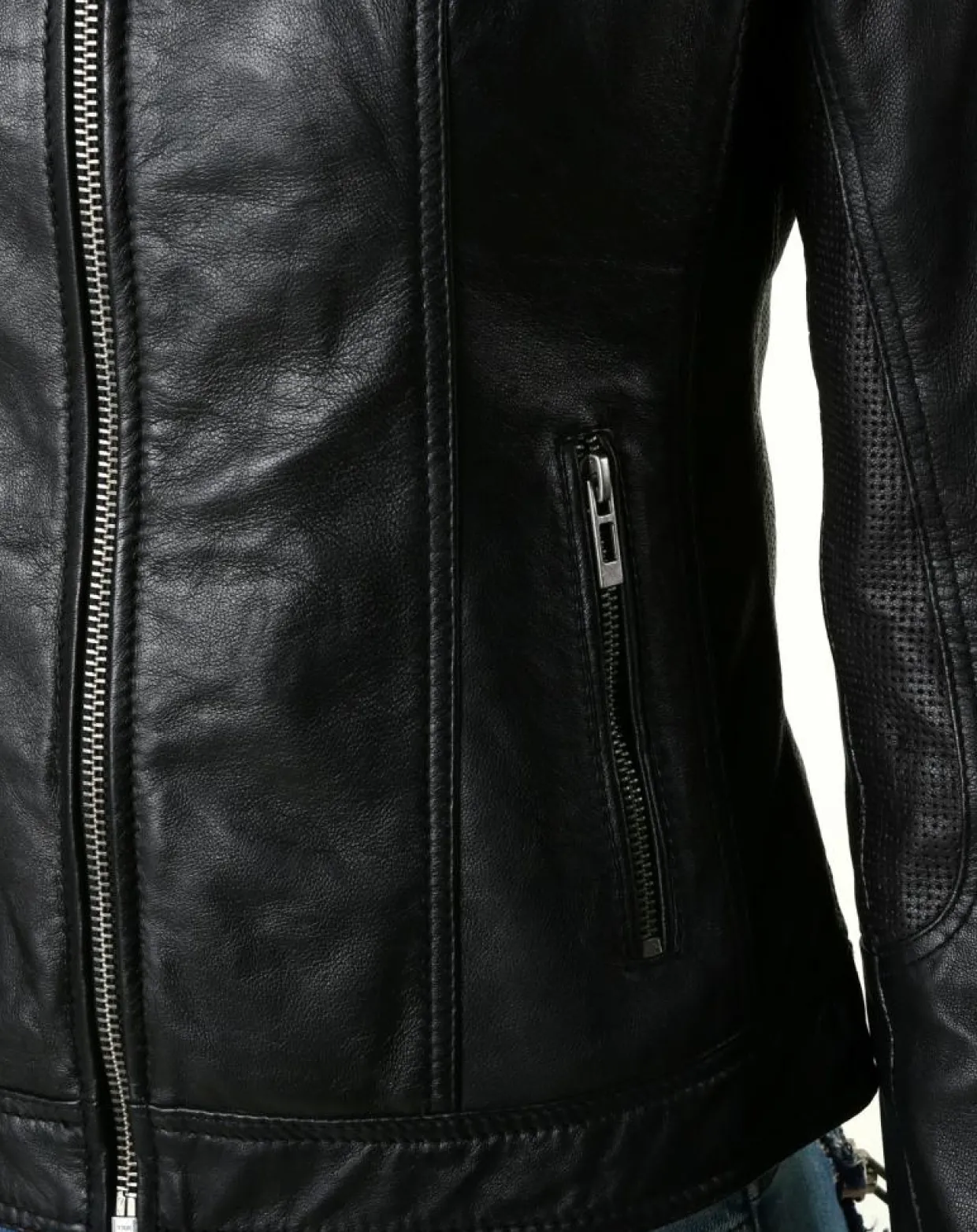 Veste en Cuir Talia noire-Chyston Clearance