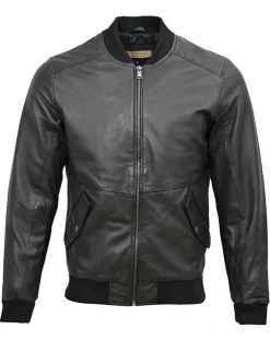 Homme Chyston Vestes, Blousons^Veste en Cuir Theo noire