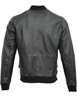 Homme Chyston Vestes, Blousons^Veste en Cuir Theo noire