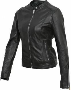 Femme Chyston Vestes, Blousons^Veste en Cuir Tia noire