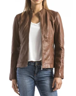 Veste en Cuir Varenne cognac-Blue Wellford Best