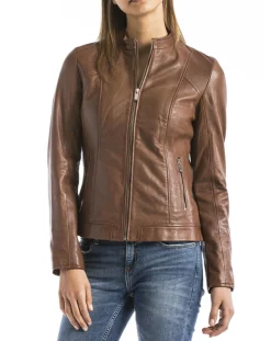 Veste en Cuir Varenne cognac-Blue Wellford Best