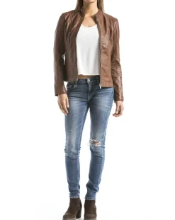 Veste en Cuir Varenne cognac-Blue Wellford Best