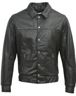 Homme Blue Wellford Vestes, Blousons^Veste en Cuir Yan noire