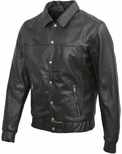 Homme Blue Wellford Vestes, Blousons^Veste en Cuir Yan noire