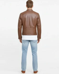 Homme Blue Wellford Vestes, Blousons^Veste en Cuir Zachary cognac