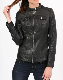 Femme Chyston Vestes, Blousons^Veste en Cuir Zayra noire