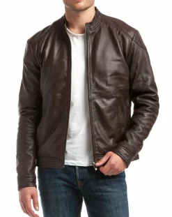 Veste en Cuir Zuzarte marron-Chyston Best