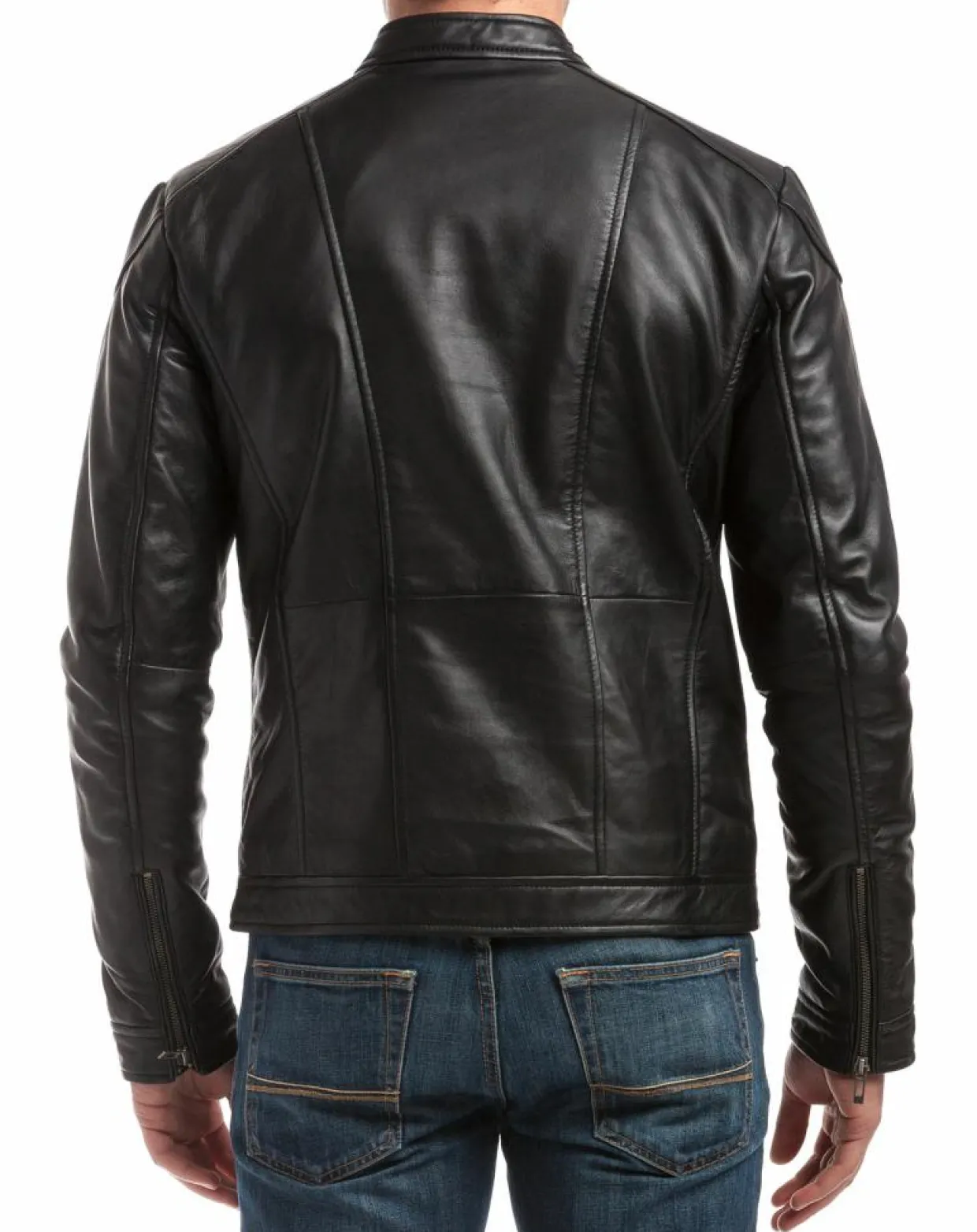 Homme Chyston Vestes, Blousons^Veste en Cuir Zuzarte noire