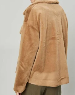 Veste en Fausse Fourrure Else camel-Suncoo Clearance