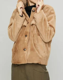 Veste en Fausse Fourrure Else camel-Suncoo Clearance