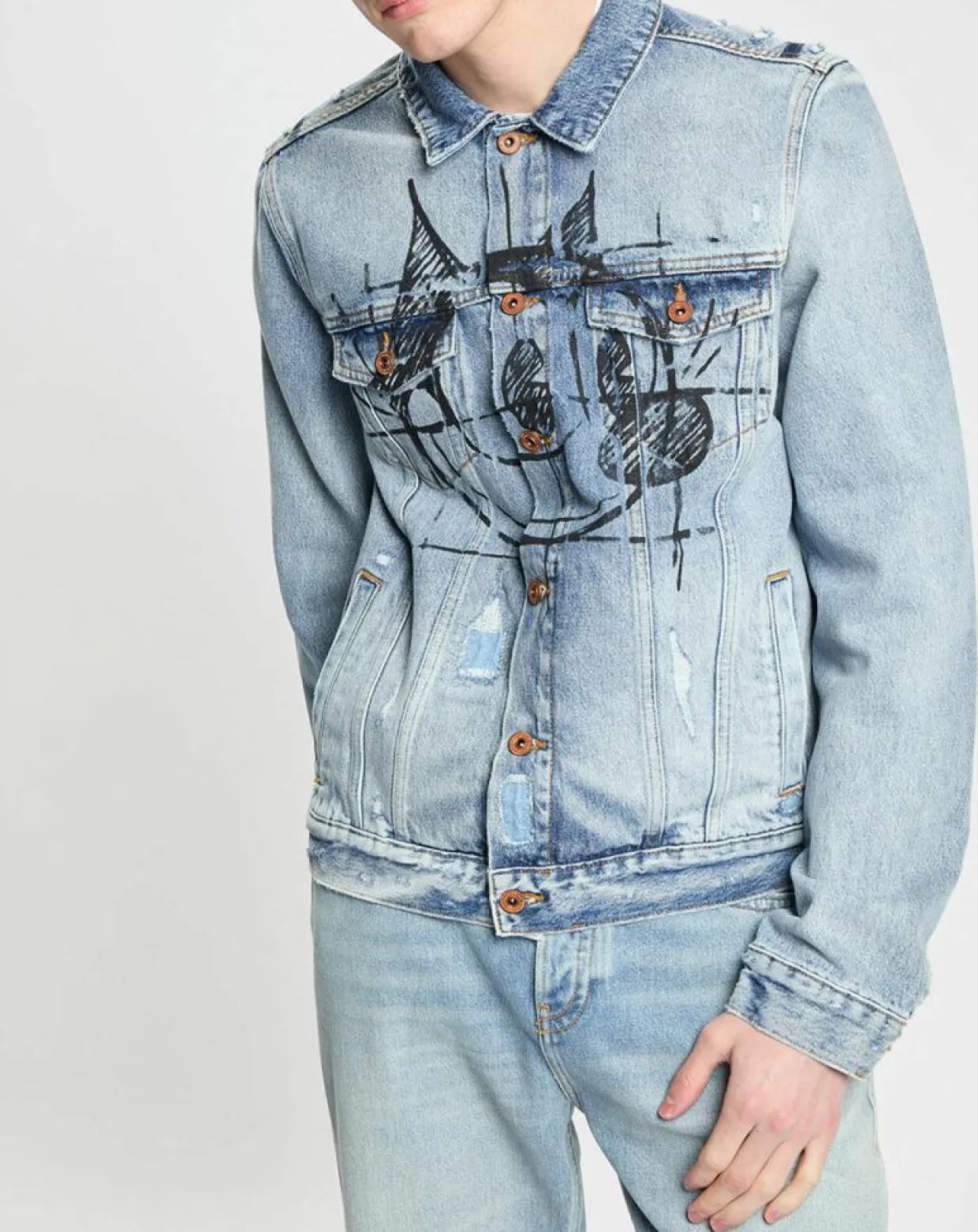 Homme Scotch & Soda Vestes, Blousons^Veste en jean bleue