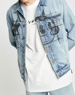 Homme Scotch & Soda Vestes, Blousons^Veste en jean bleue