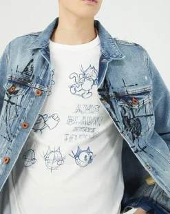 Homme Scotch & Soda Vestes, Blousons^Veste en jean bleue