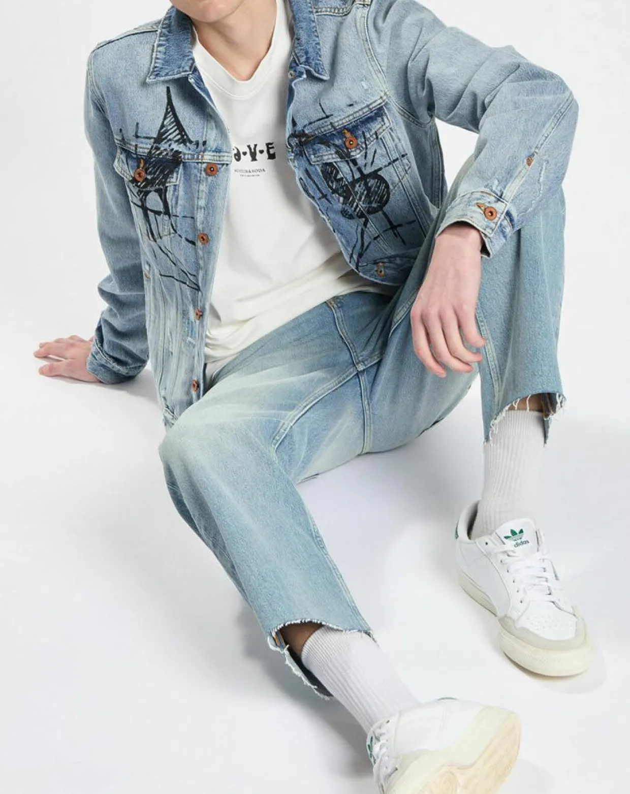 Homme Scotch & Soda Vestes, Blousons^Veste en jean bleue