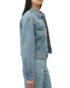 Femme Marc O'Polo Vestes, Blousons^Veste en jean courte à boutons bleue