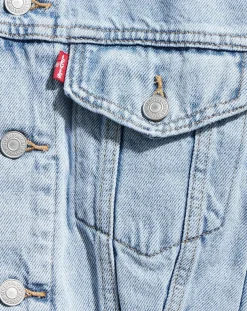 Femme Levi's® Vestes, Blousons^Veste en jean crop Sleeve bleue