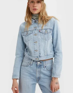 Veste en Jean Crop Trucker bleu clair-Levi's® Hot