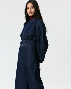 Veste en jean Salomé bleue-The Korner Outlet
