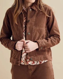 Veste en jean Up marron-Chloé Stora Best