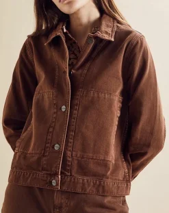 Veste en jean Up marron-Chloé Stora Best