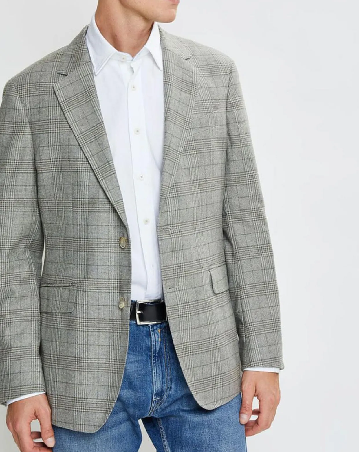 Homme Hackett London Vestes, Blousons^Veste en Laine & Cachemire mélangés Prince de Galles kaki/beige