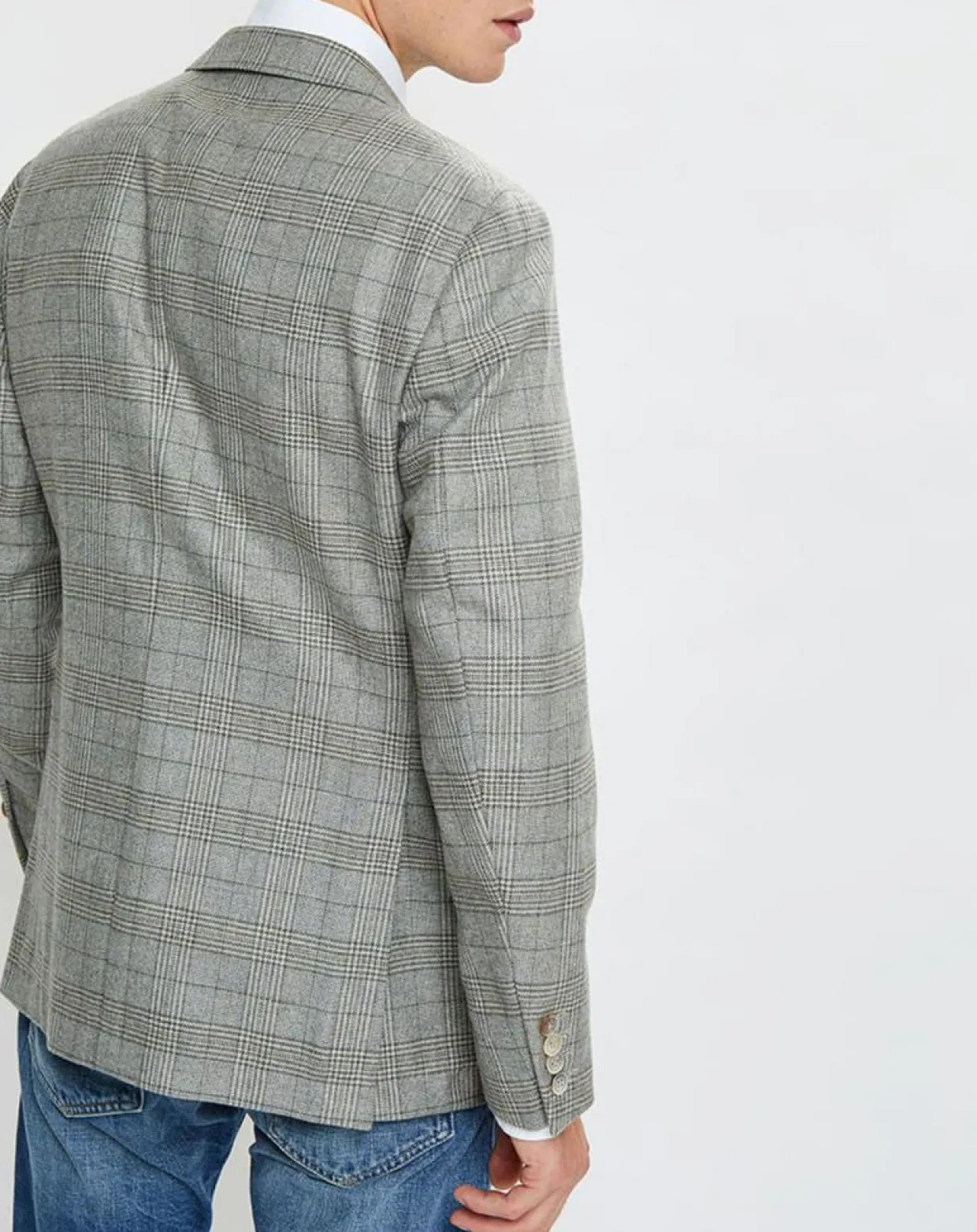 Homme Hackett London Vestes, Blousons^Veste en Laine & Cachemire mélangés Prince de Galles kaki/beige