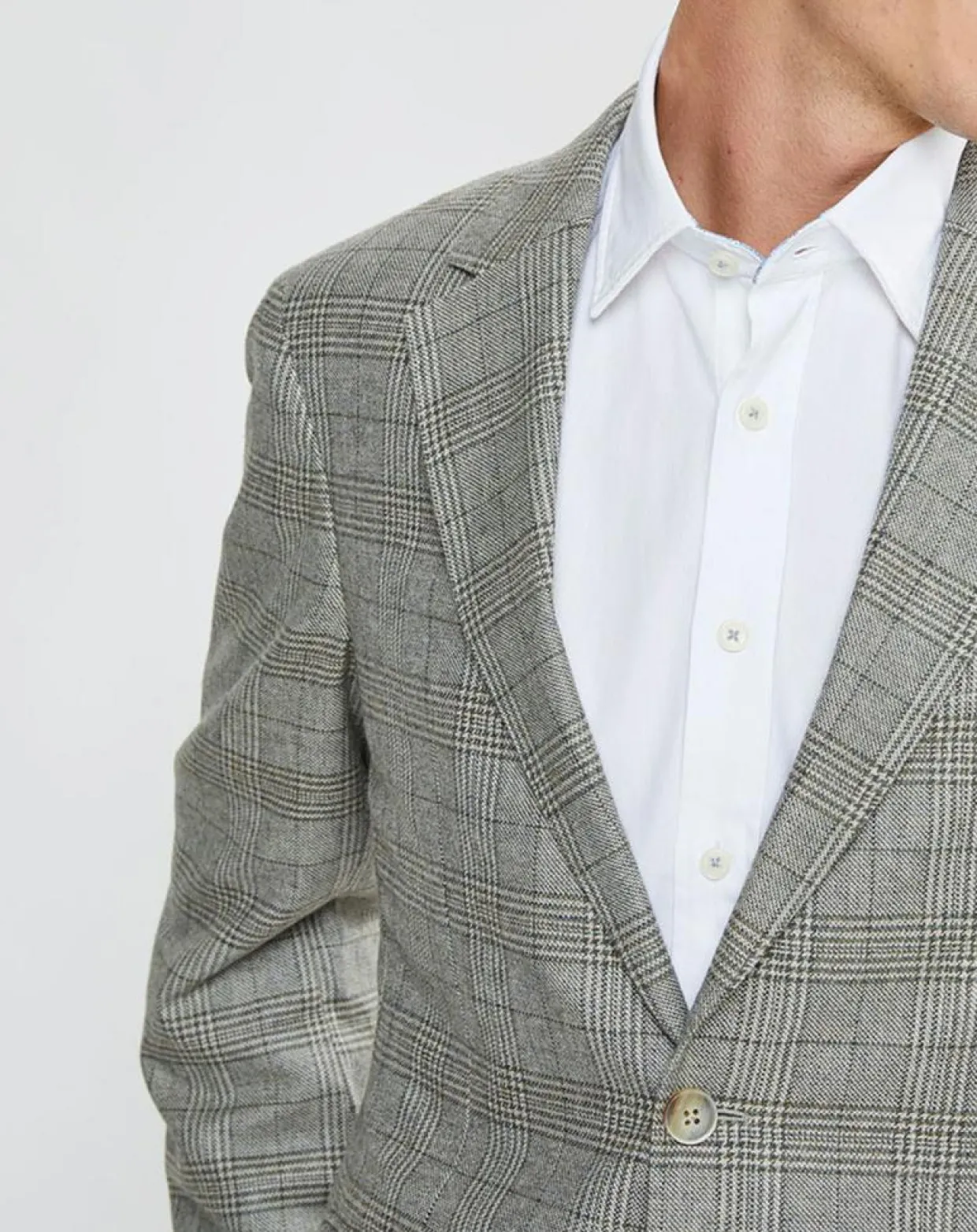 Homme Hackett London Vestes, Blousons^Veste en Laine & Cachemire mélangés Prince de Galles kaki/beige