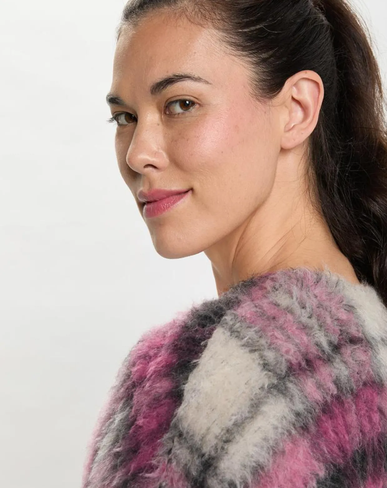 Femme Le Chat Lingerie, Nuit^Veste en Laine & Mohair mélangés Ouate multicolore