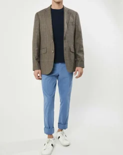 Homme Hackett London Vestes, Blousons^Veste en Laine & Soie à carreaux marron