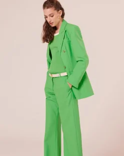 Veste en Laine froide mélangée verte-Tara Jarmon Best