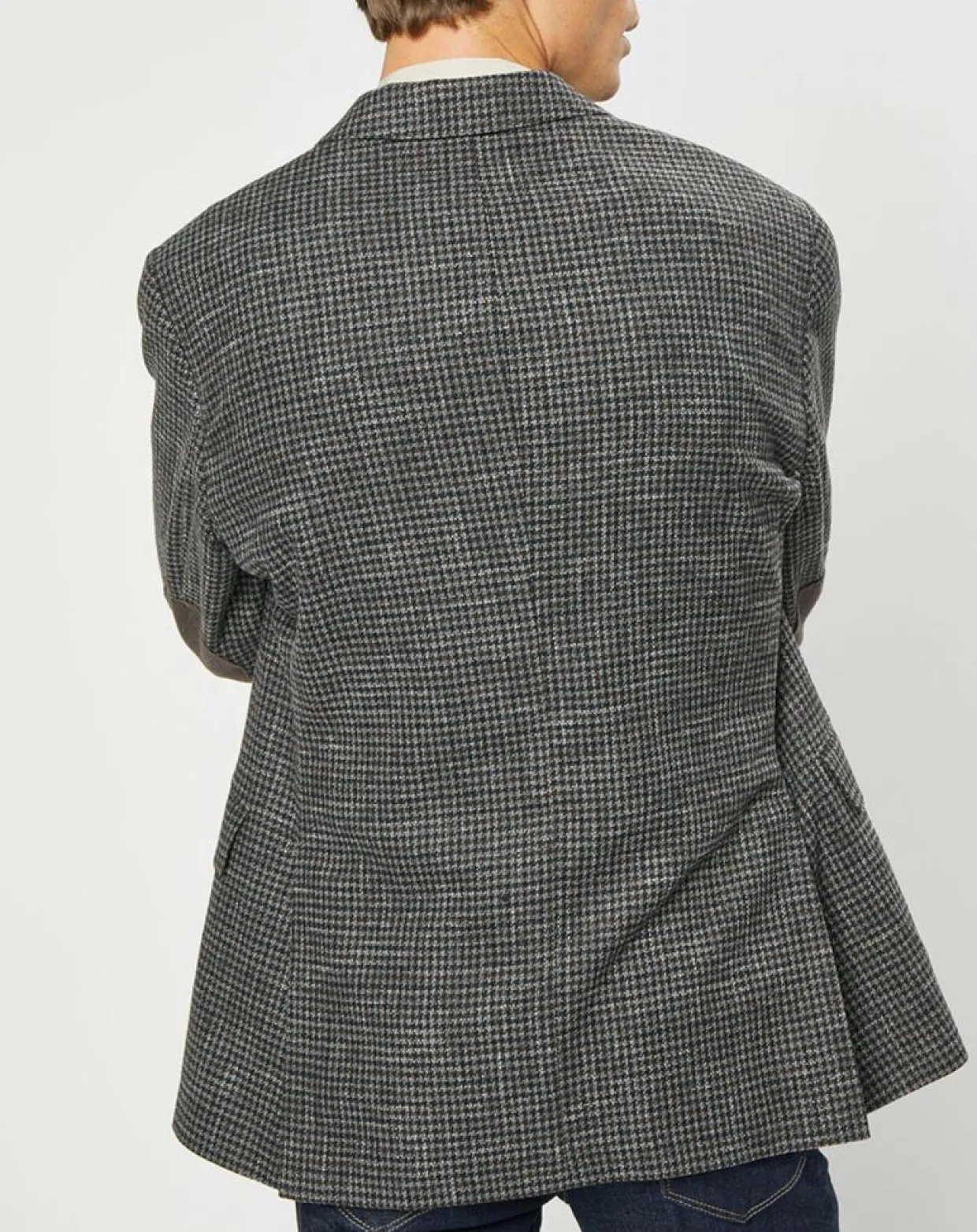 Homme Hackett London Vestes, Blousons^Veste en Laine mélangée à imprimé pied-de-poule marron/gris