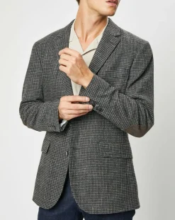Homme Hackett London Vestes, Blousons^Veste en Laine mélangée à imprimé pied-de-poule marron/gris