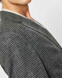 Homme Hackett London Vestes, Blousons^Veste en Laine mélangée à imprimé pied-de-poule marron/gris