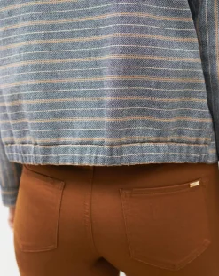 Veste en Laine mélangée Danila rayée bleu marine-Caroll Best